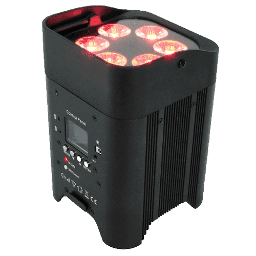 Par Scheinwerfer 6x12 Watt 6in1 LED wifi Akku